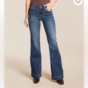 7 For All Mankind Dark Blue Flare Jeans